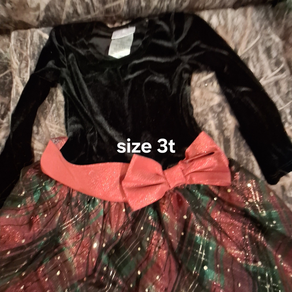 Bonnie Jean Black and Red Formal Kids Dress